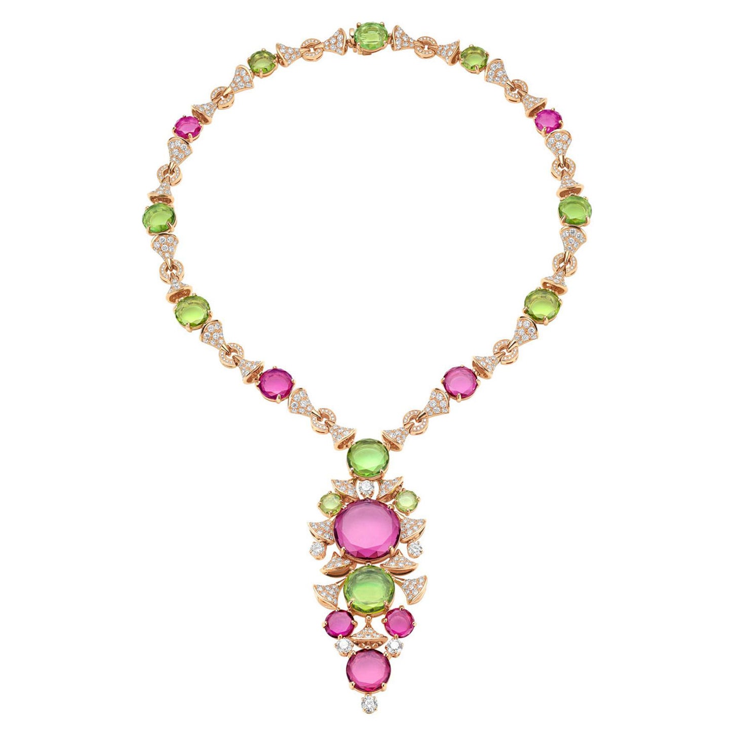BGL-589348 fan skirt fan crystal necklace