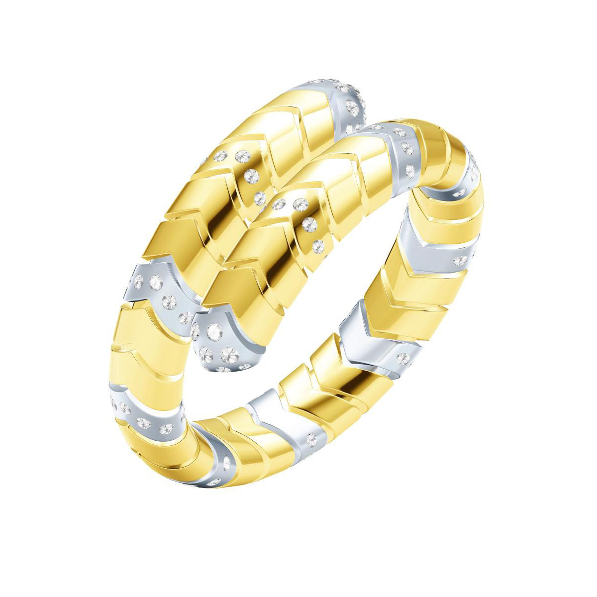 BGL-629488 Textured snake body coiled snake ring