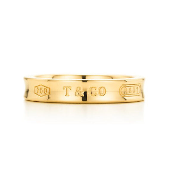 TIF22502646 light gold letter strip ring