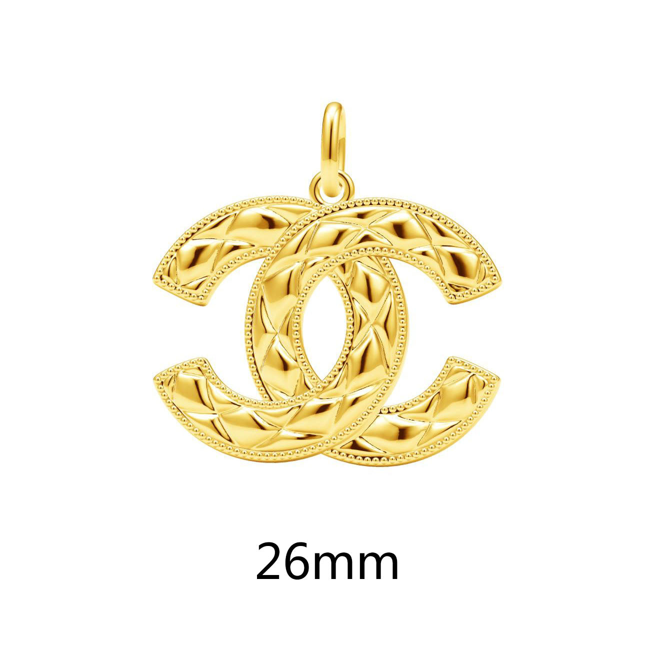 XNE-J48133 double c cross fork bead pendant