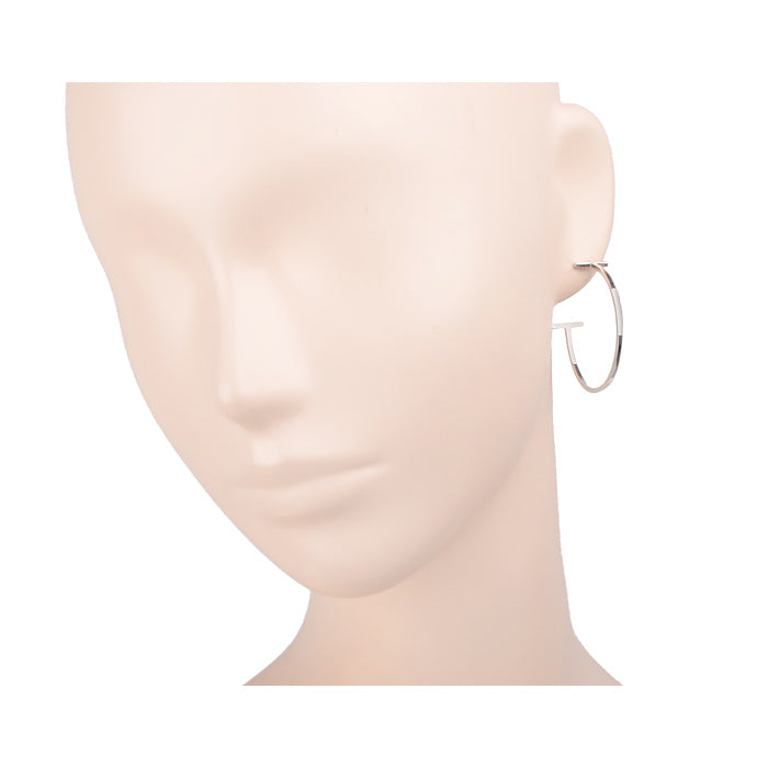 TIF87702982 light gold large T-shaped coil earrings