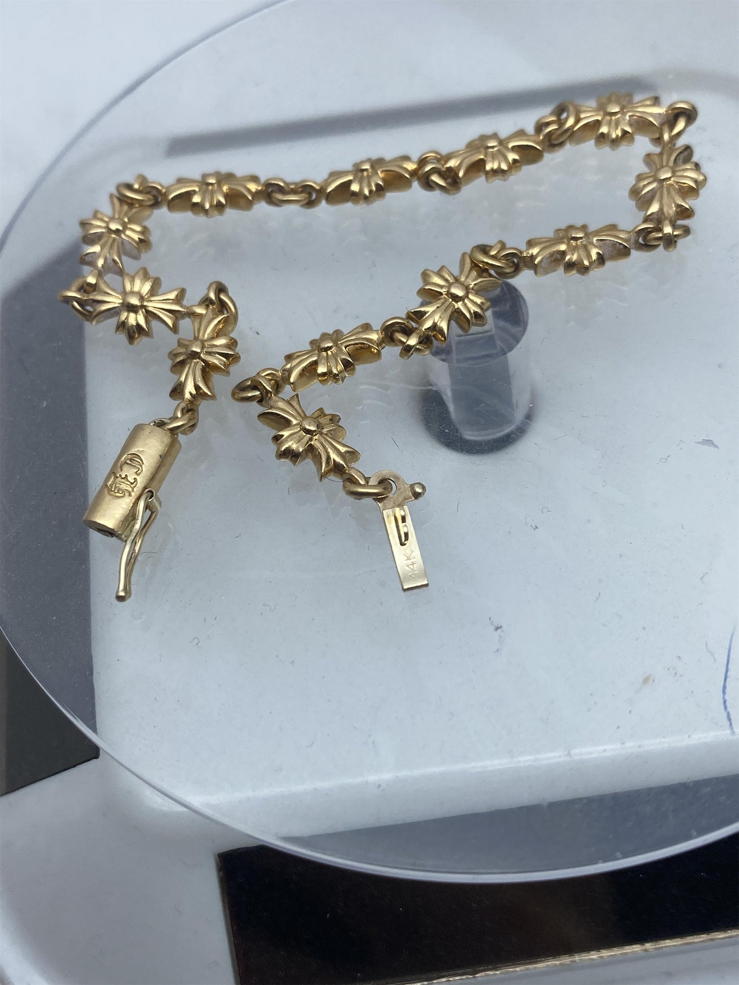 KLX-484614 cross light gold bracelet 19cm guest version