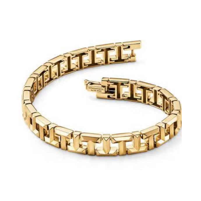 TIF85447209 light gold front and back T-shaped bracelet