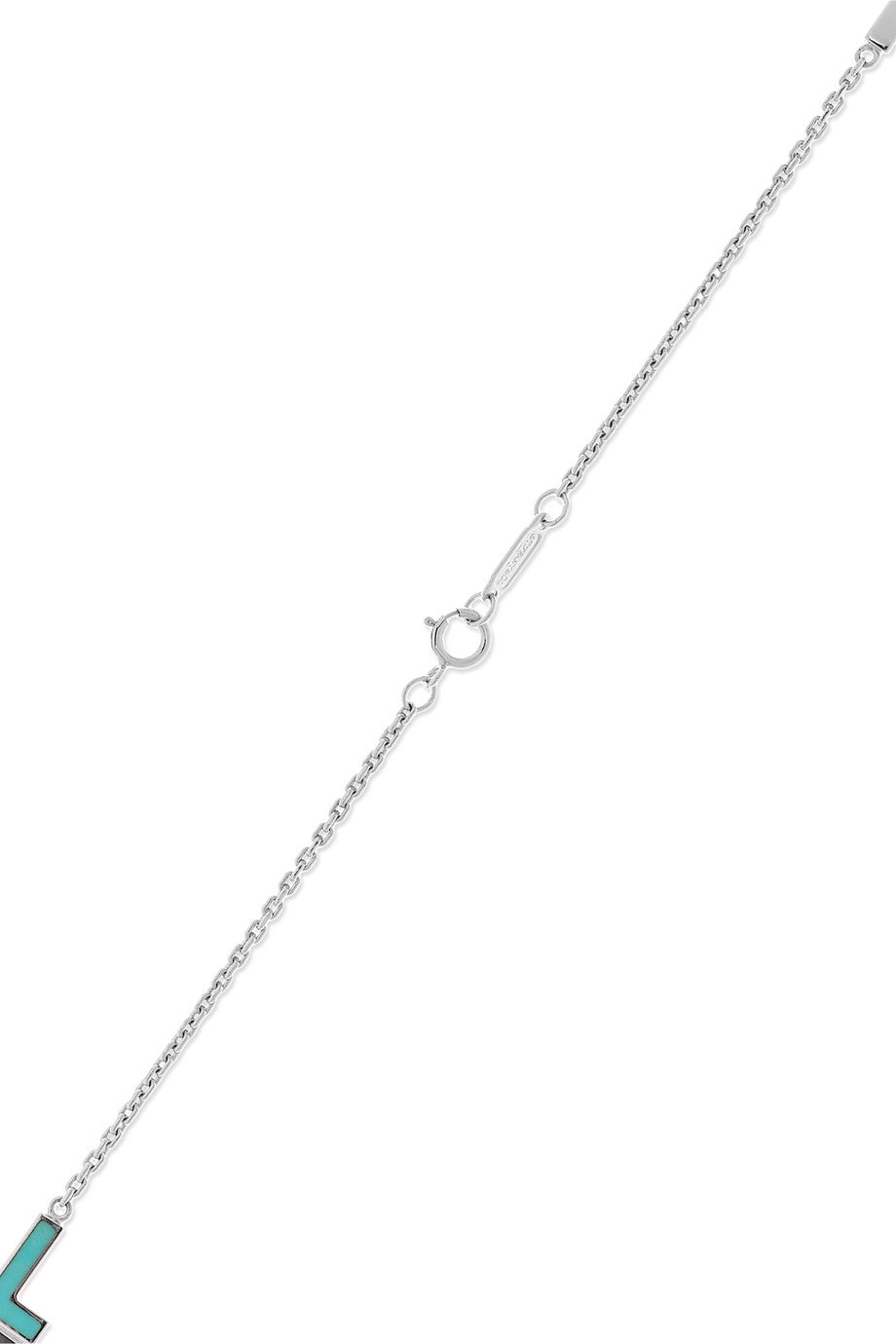 TIF63573672 half diamond half agate T-shaped long necklace