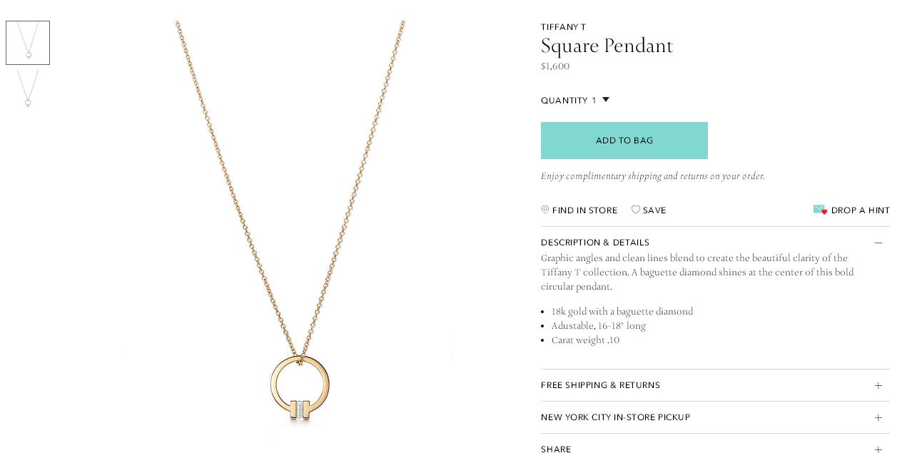 TIF30196389 circle ladder square T-shaped pendant