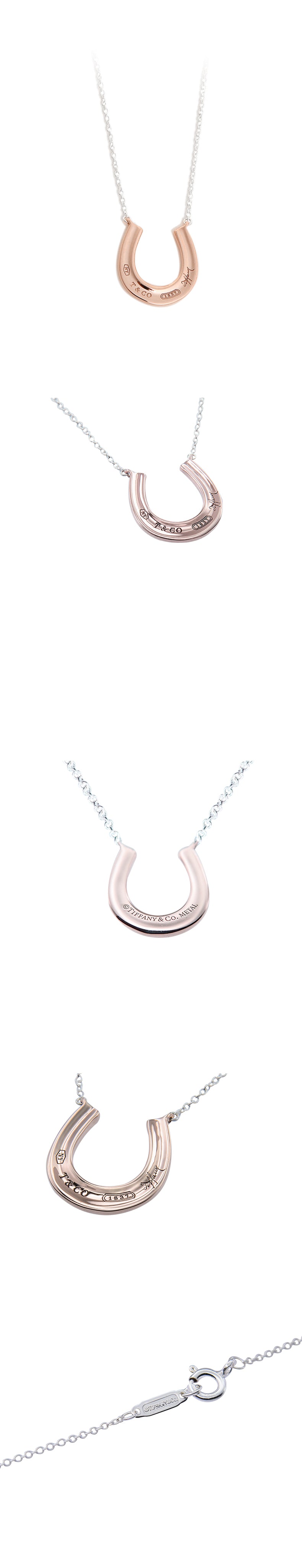 TIF55543076 light gold U-shaped marti-shaped tether chain pendant