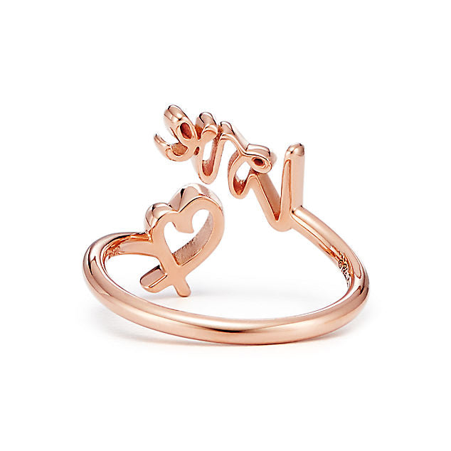 TIF37018488 light gold LOVE cross heart ring