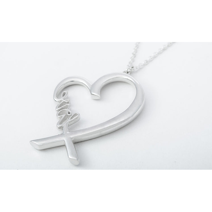 TIF72609339 light gold love cross heart pendant
