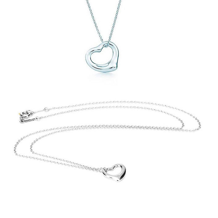 TIF41189022 guest version light gold hollow crooked heart pendant