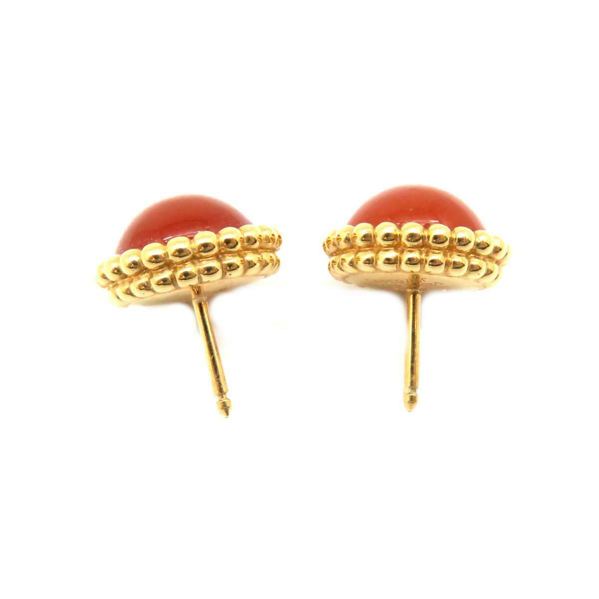 VCARP4DT00 bead edge round bead earrings