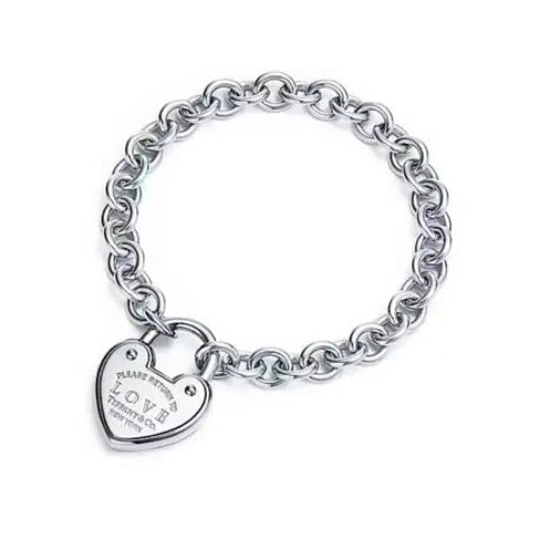 TIF9205747 heart-shaped lock bracelet