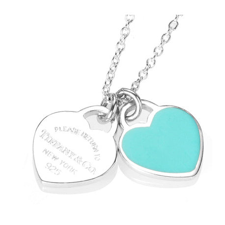 TIF36201335 double heart-shaped enamel pendant
