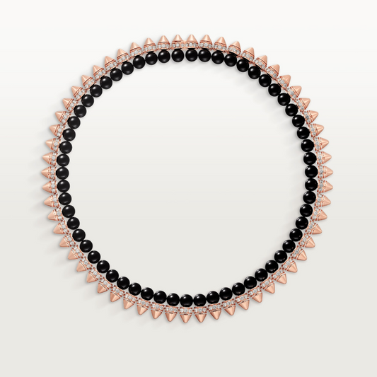 KDY-N7424459 agate rivet cone necklace