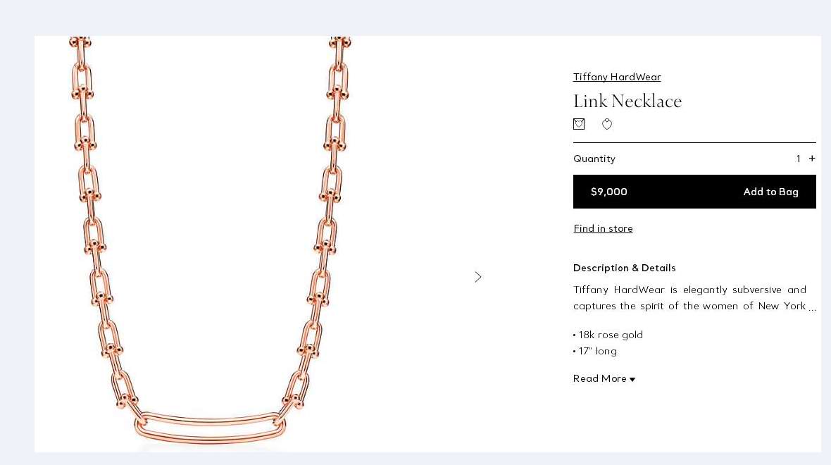 TIF25193497 long U-shaped U ball necklace