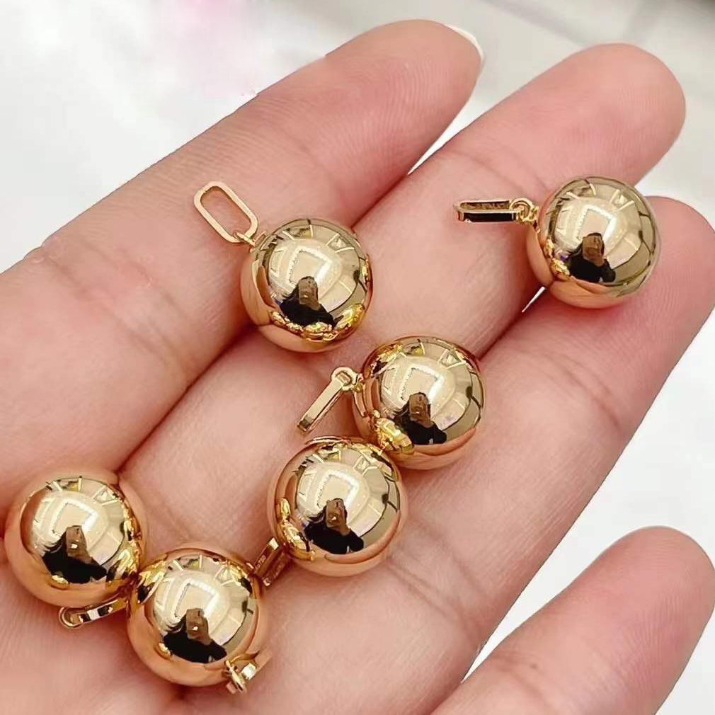 TIF70526281 gold ball pendant 10mm
