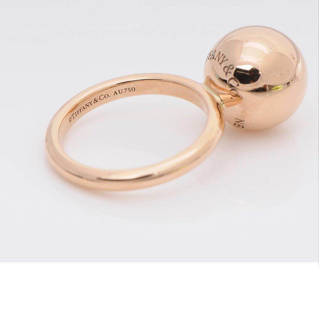 TIF33846524 light gold large ball ring 14#