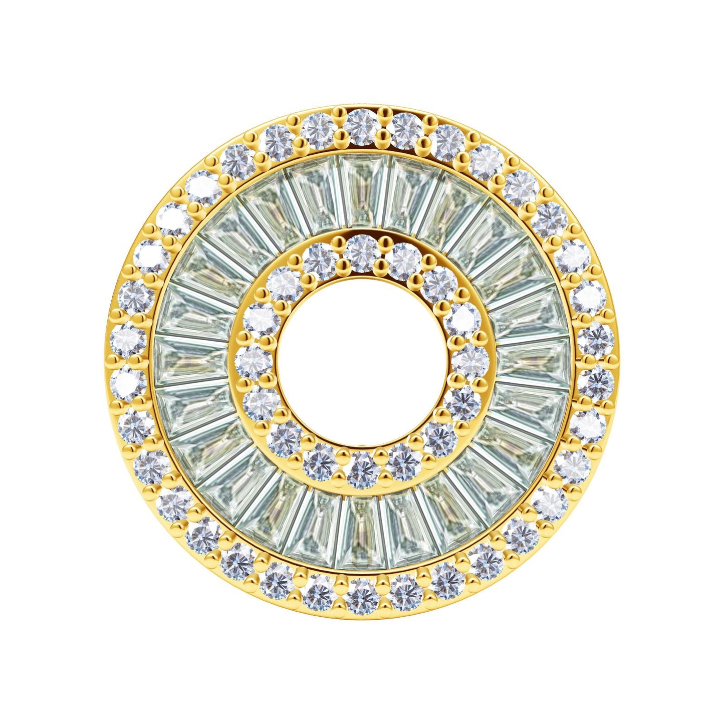 TIF64772600 round prong set trapezoidal pendant