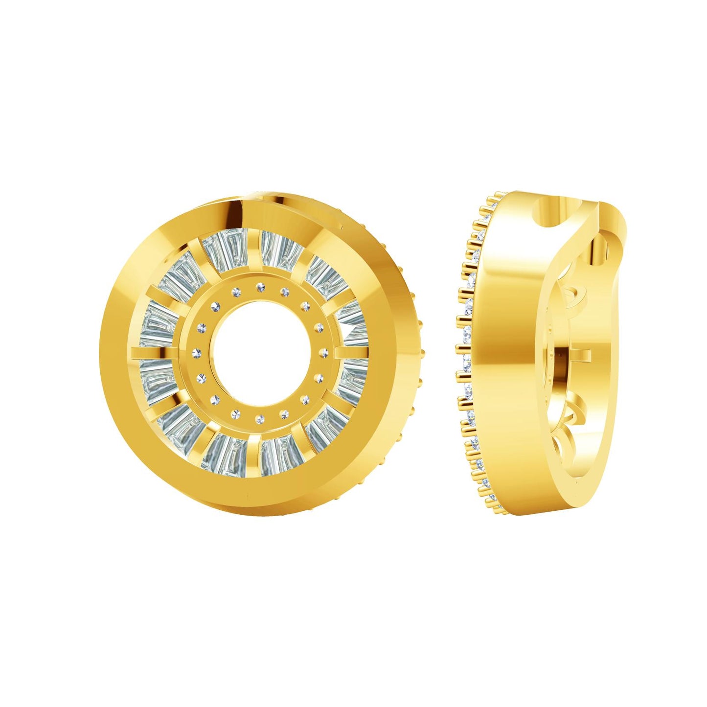 TIF64772600 round prong set trapezoidal pendant