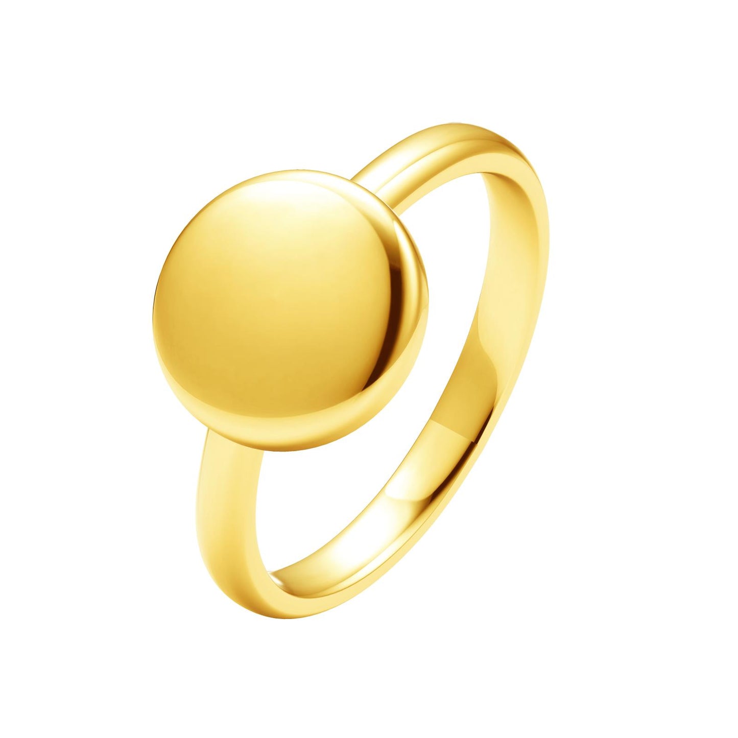 TIF70286819 light gold disc ring 12.5#