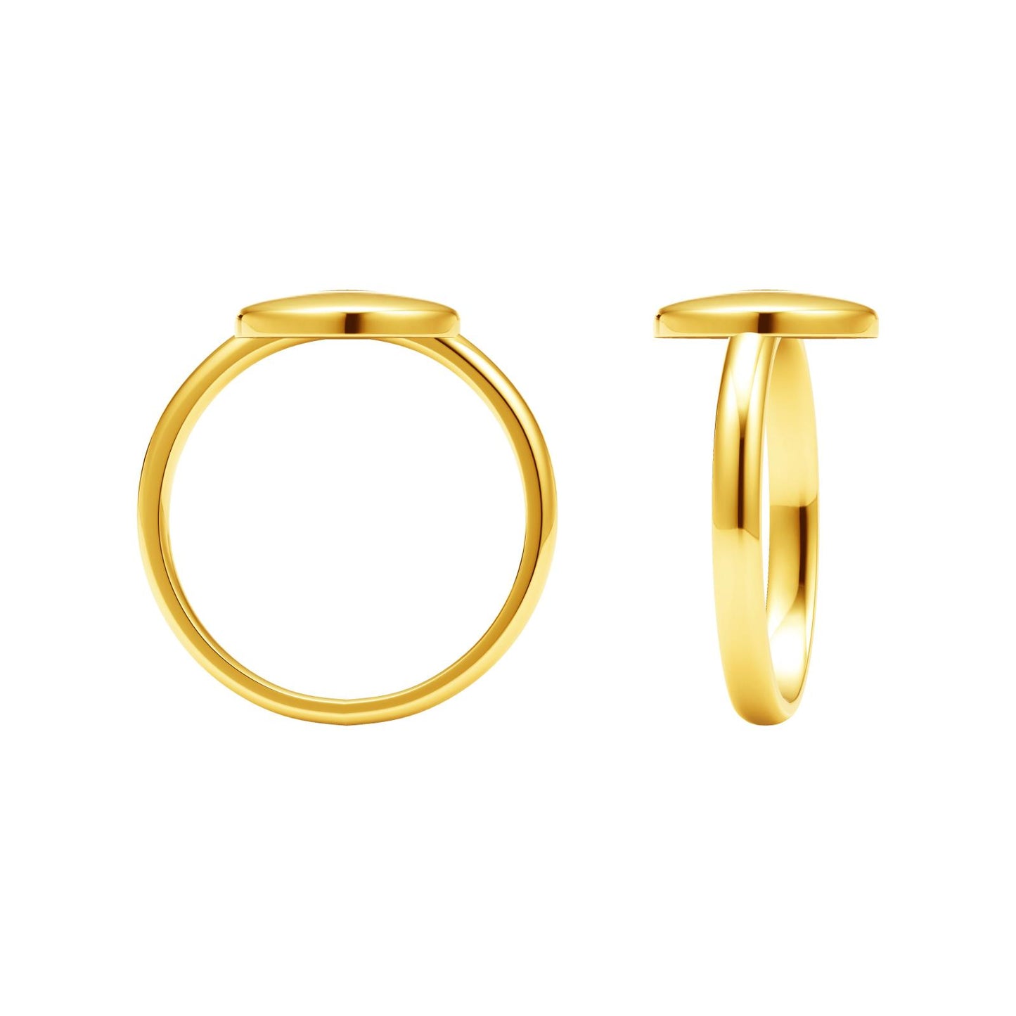 TIF70286819 light gold disc ring 12.5#