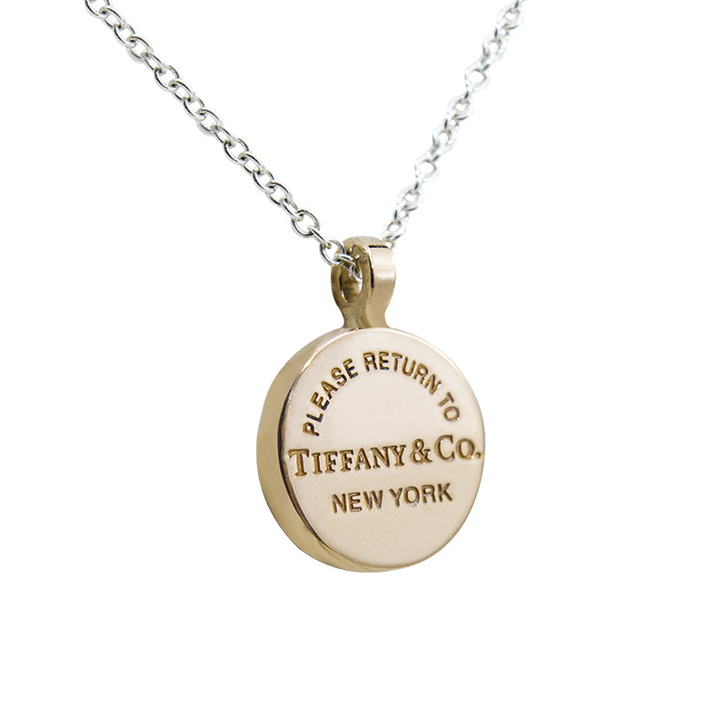 TIF31615861 light gold disc letter pendant