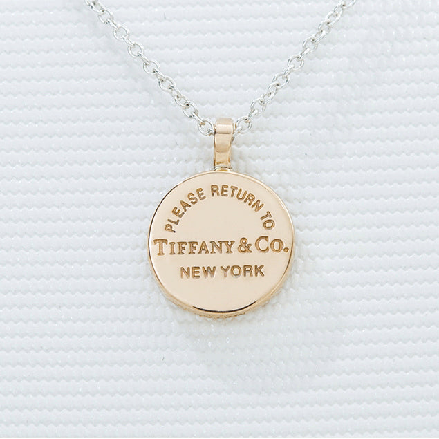 TIF31615861 light gold disc letter pendant