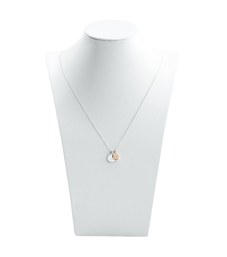 TIF83959978 light gold double disc pendant