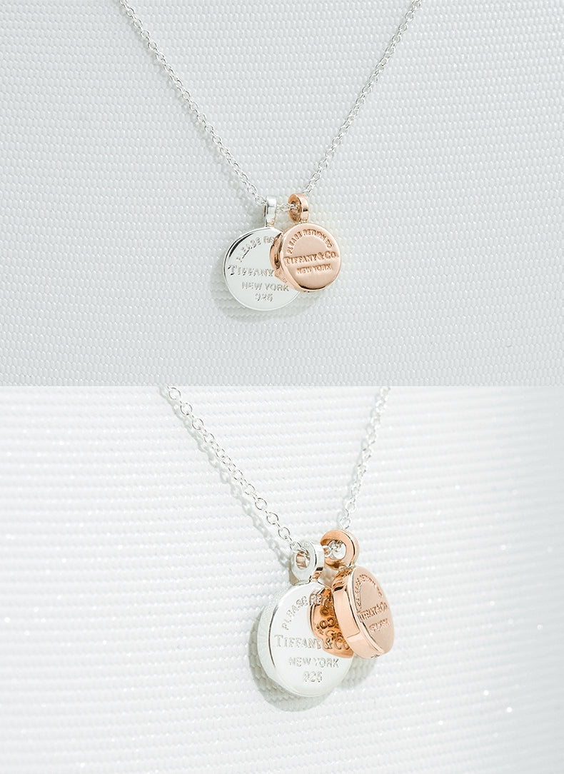 TIF83959978 light gold double disc pendant