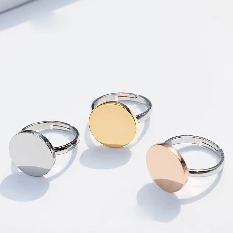 TIF78915237 light gold disc ring 12.5#