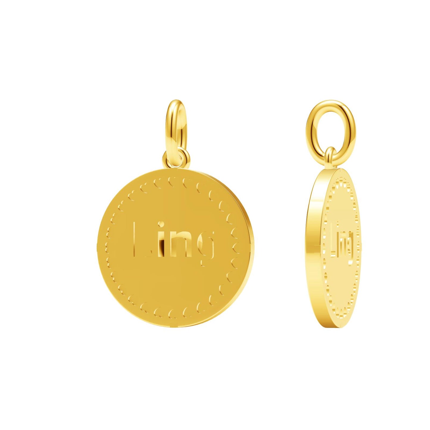 TIF6643341 light gold monkey pendant