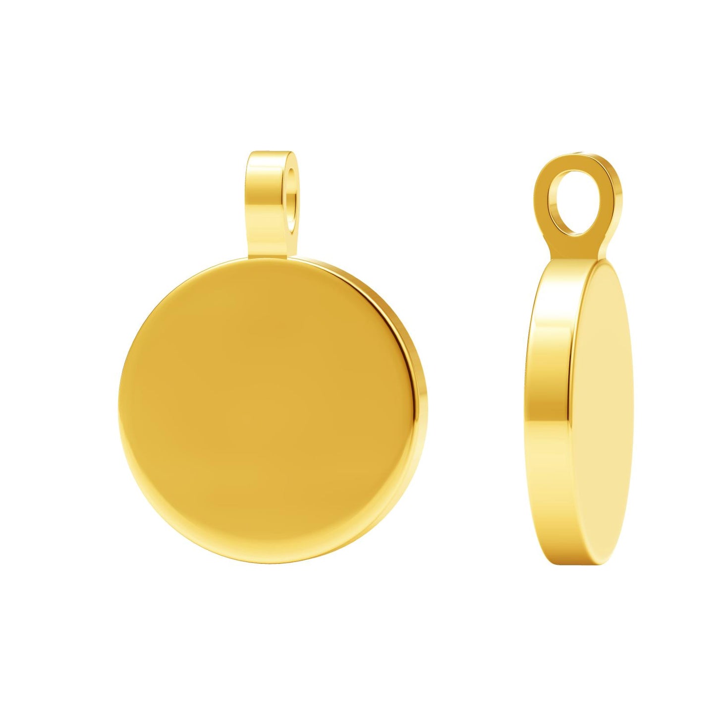 TIF8620938 light gold divination disc pendant
