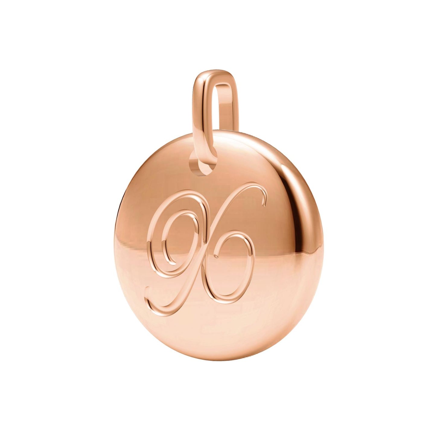 TIF81031161 light gold disc letter X pendant