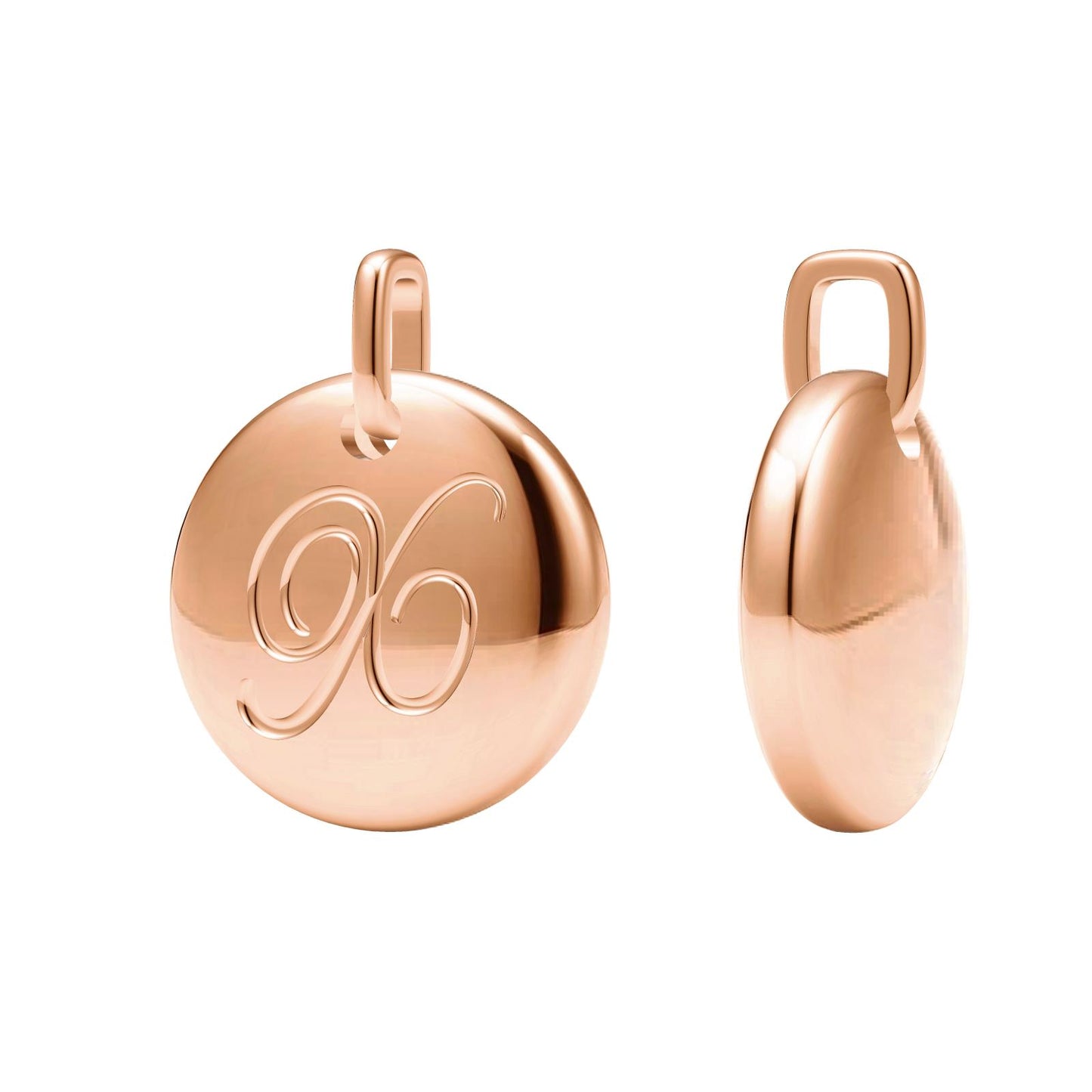 TIF81031161 light gold disc letter X pendant