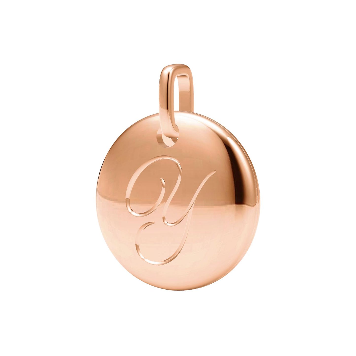 TIF88503551 light gold disc letter Y pendant