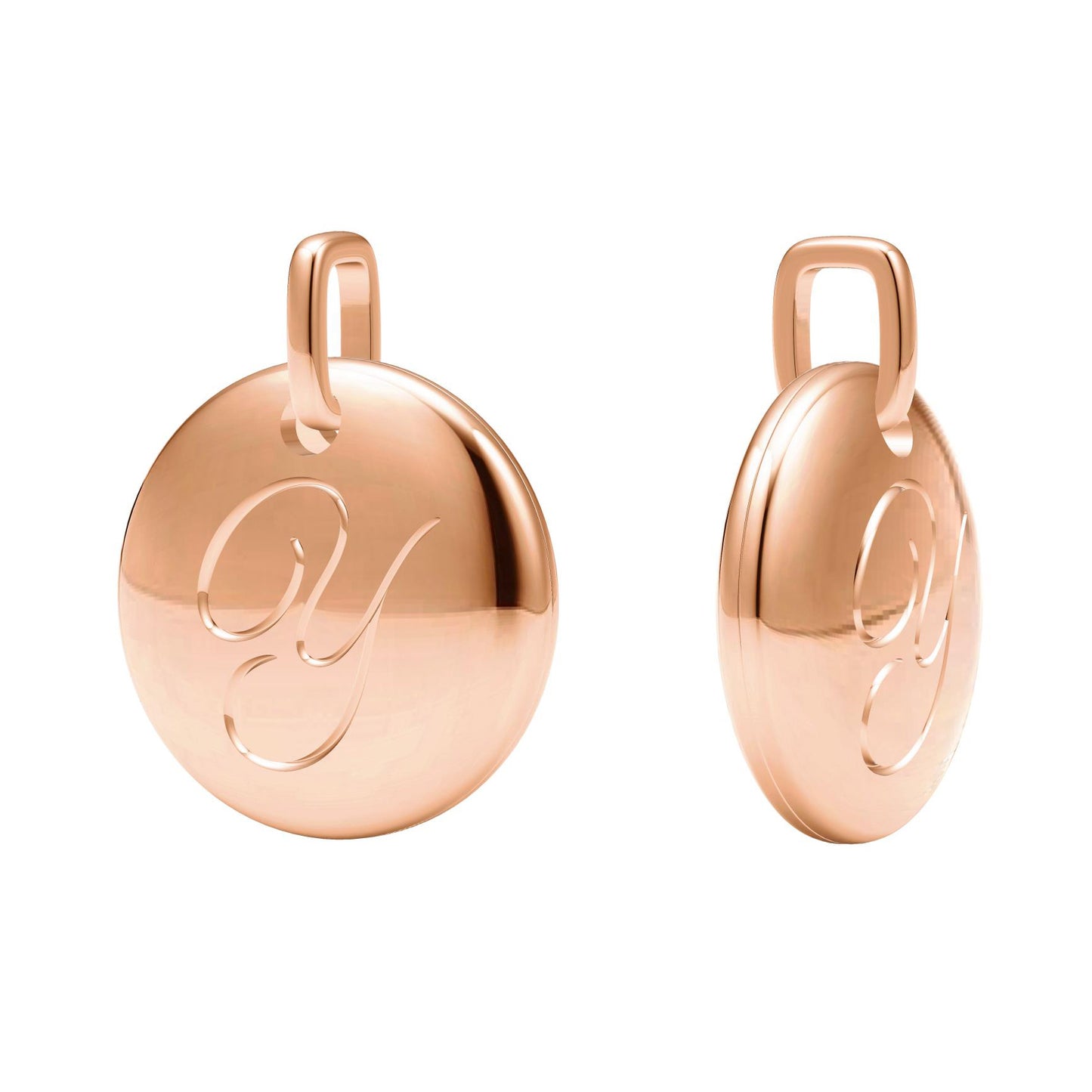 TIF88503551 light gold disc letter Y pendant
