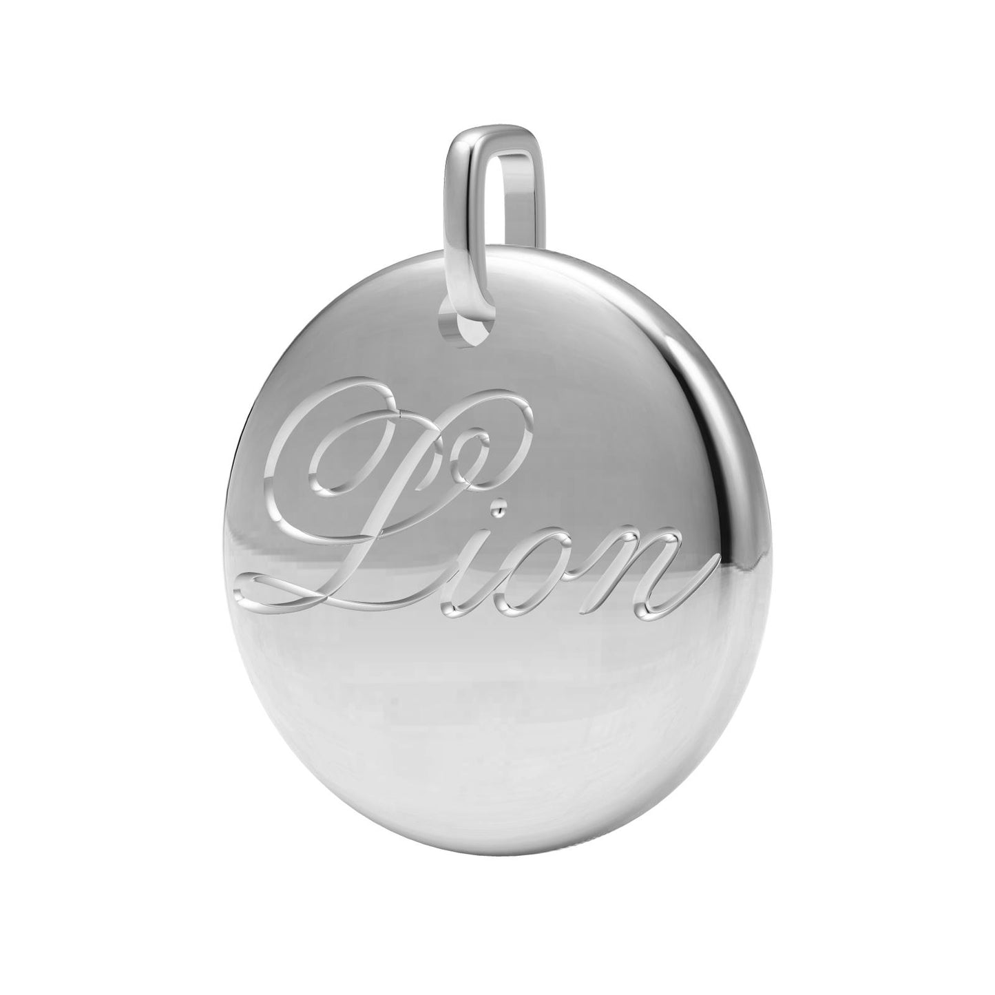 TIF26009346 light gold disc letter Lion pendant