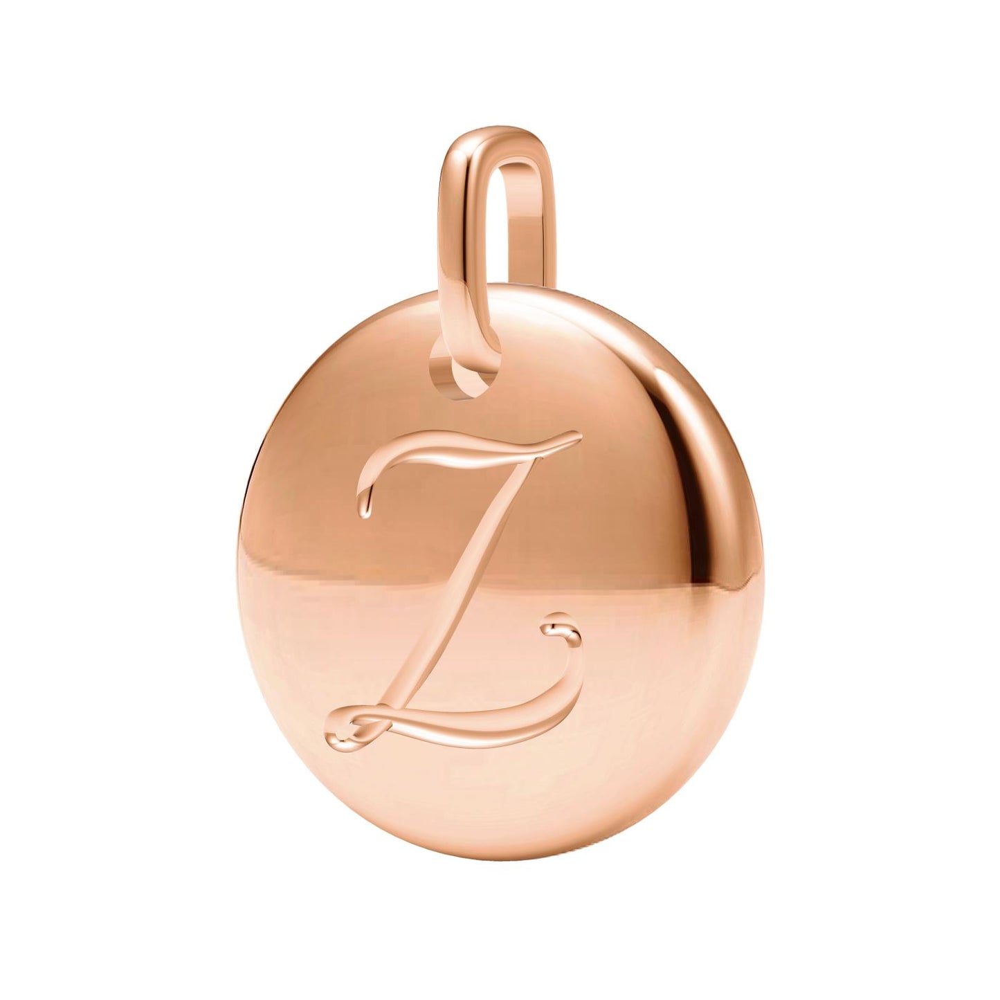 TIF9984589 light gold disc letter L pendant