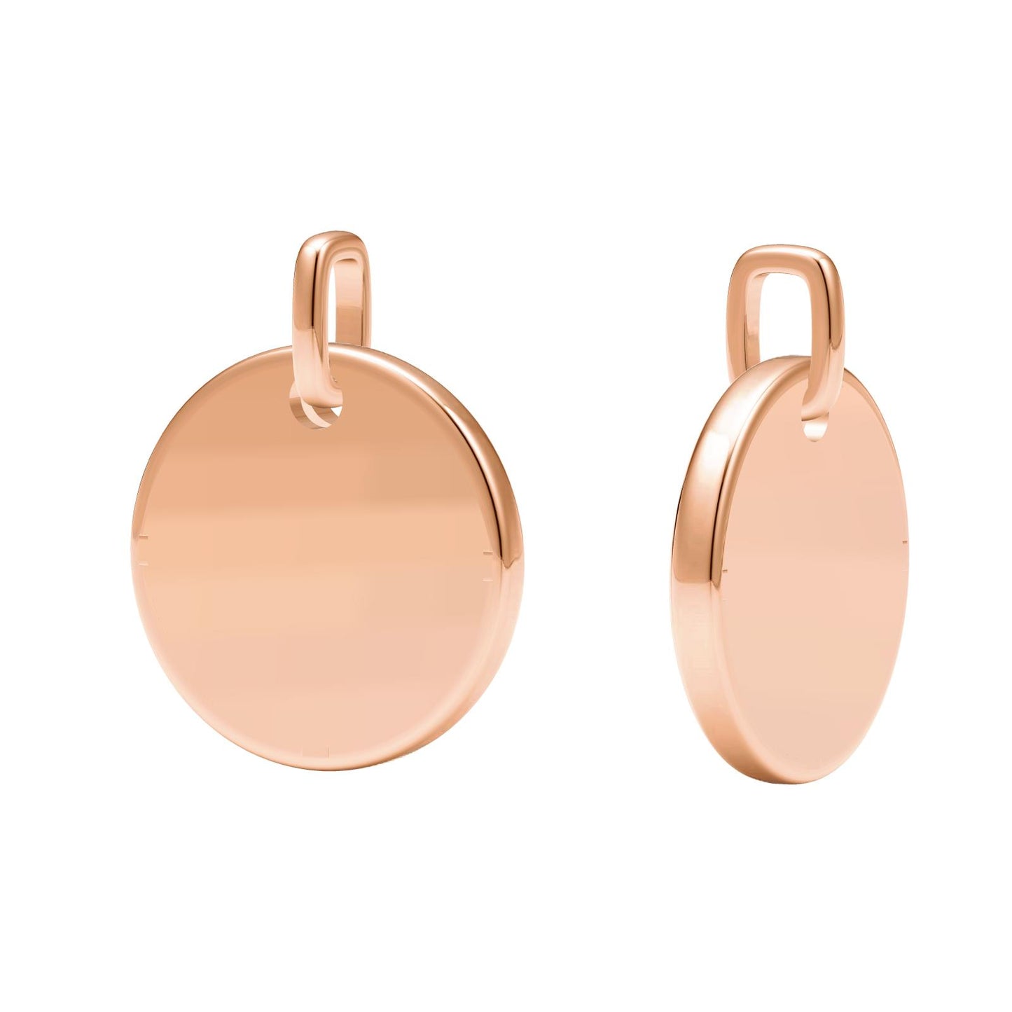 TIF56157535 light gold disc letter F pendant