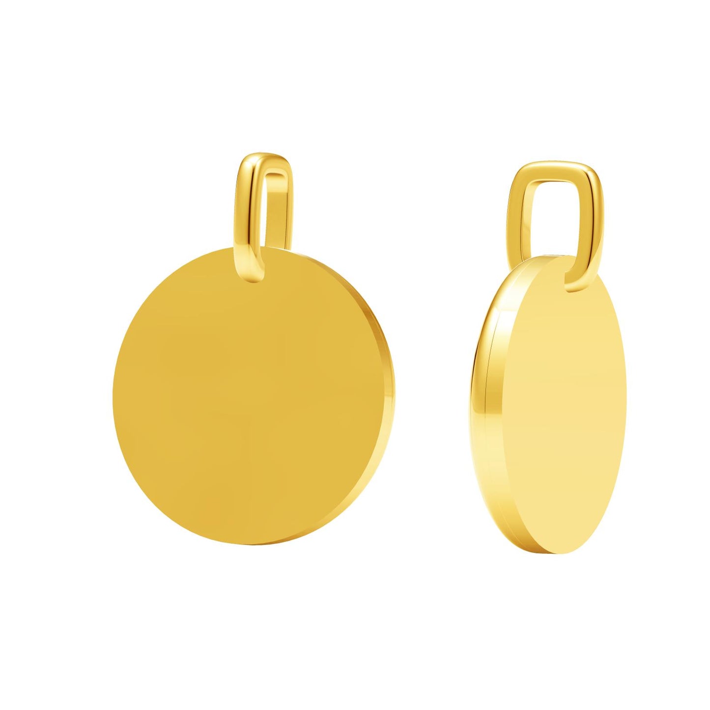 TIF86283959 disc letter Q light gold pendant