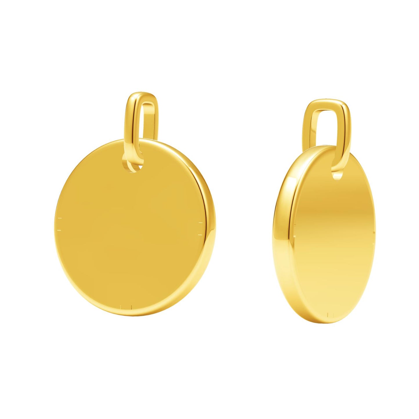 TIF66592109 light gold disc letter A pendant
