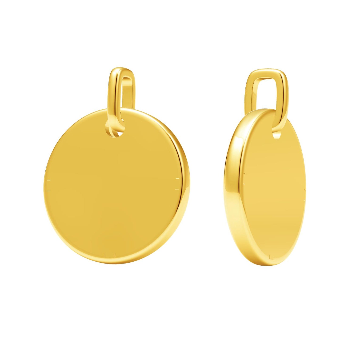 TIF51654627 light gold disc letter N pendant