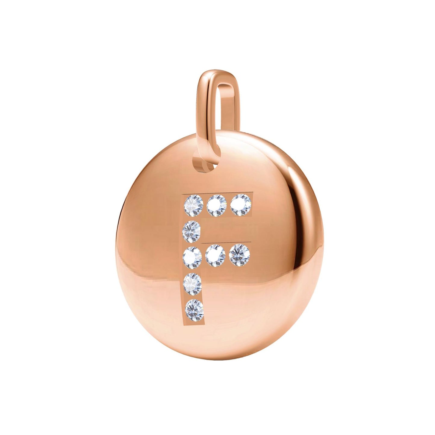 TIF28289729 disc with diamond letter F pendant