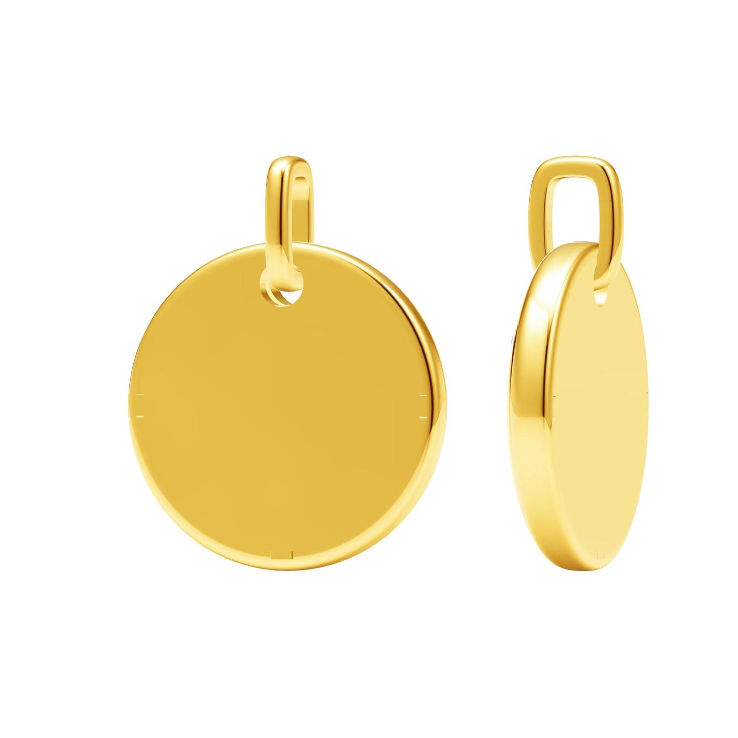 TIF26724100 light gold disc letter K pendant
