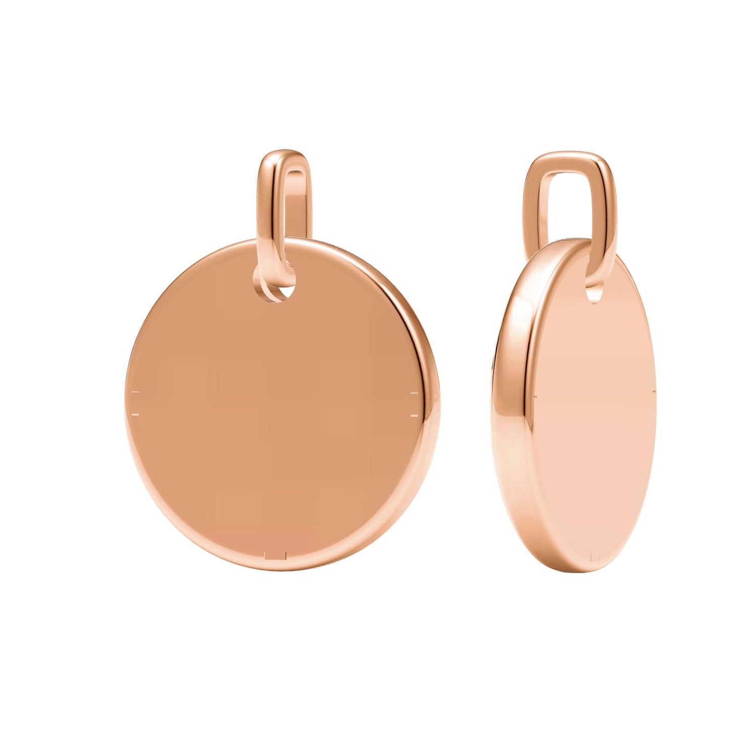 TIF58645297 light gold disc letter D pendant