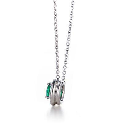 TIF43895206 A circle of round stone chain pendant