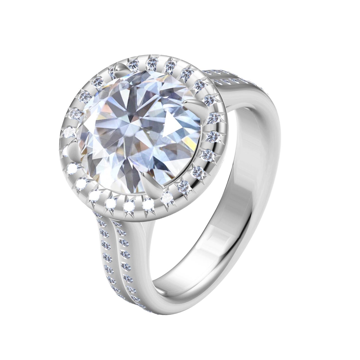 TIF25950863 round diamond circle stone diamond ring 11#