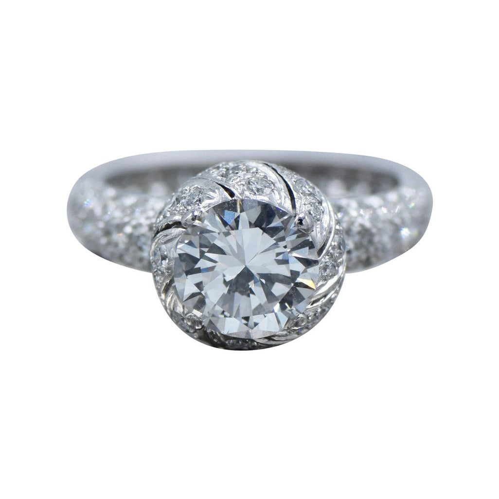 TIF25336216 full diamond bud xiaolongbao diamond ring