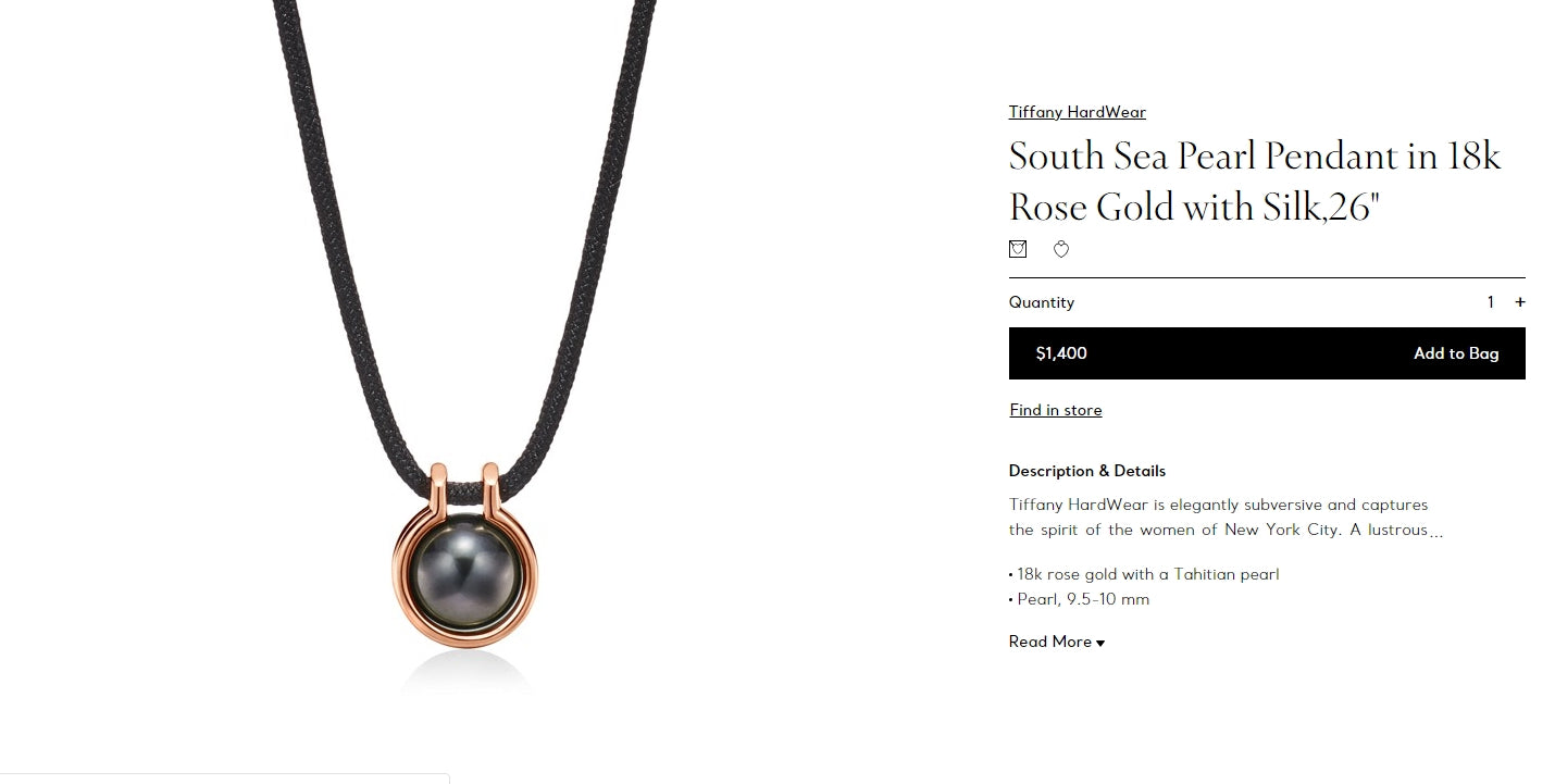 TIF84385505 string pearl pendant