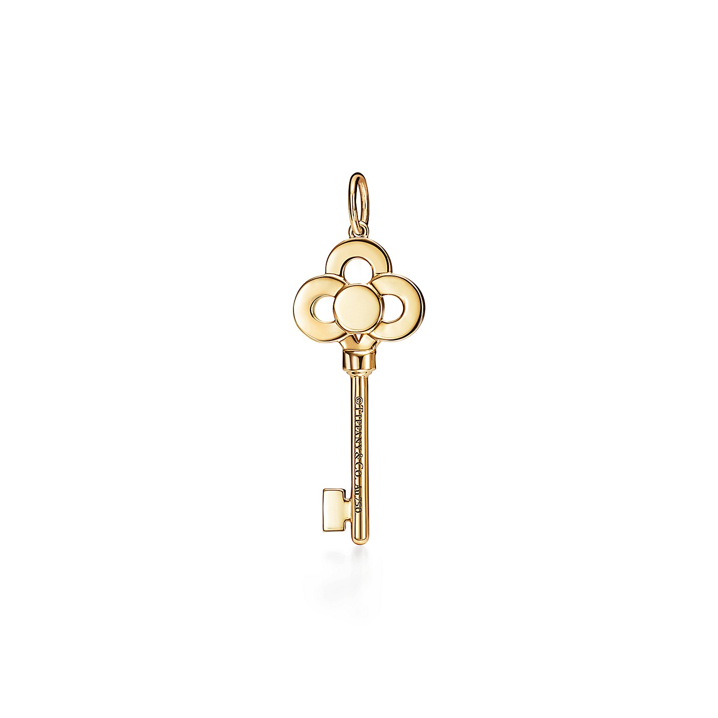 TIF69288472 diamond three-ring key pendant 1 inch