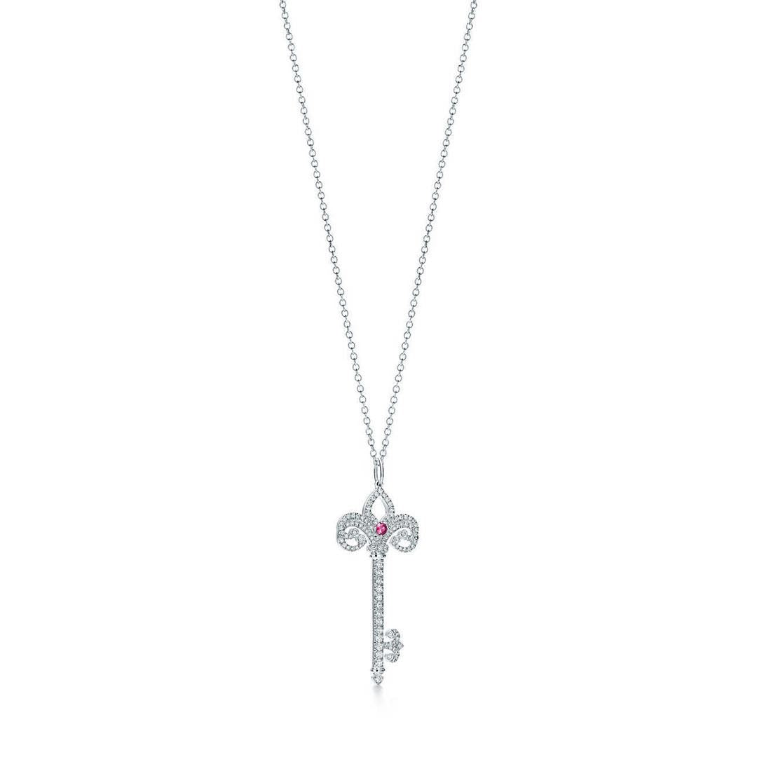 TIF60660018 full diamond ruby iris firework key pendant 1.5 inches